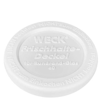 Weck plastlåg hvidt Ø60 5 stk 13369